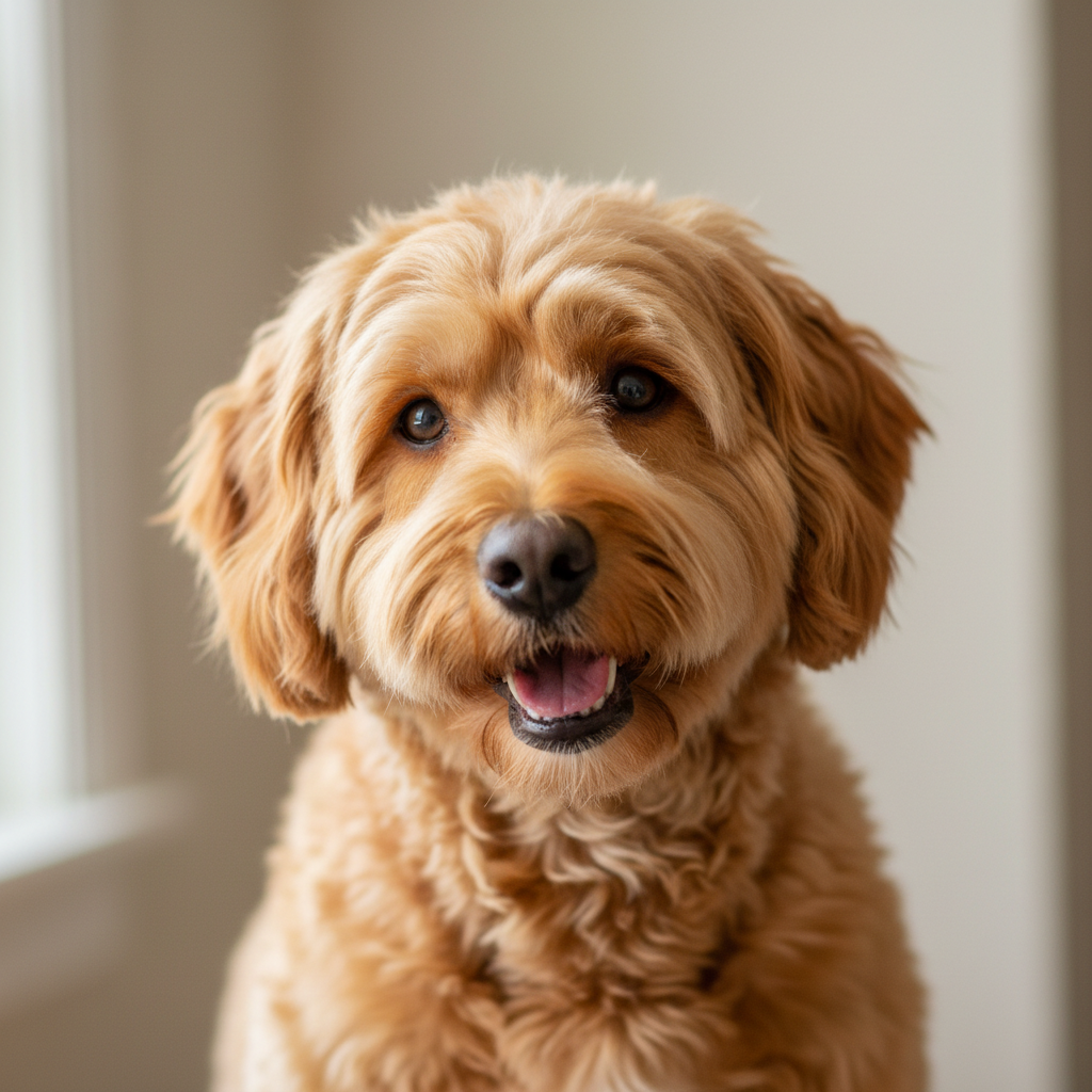 Mini Goldendoodle dog